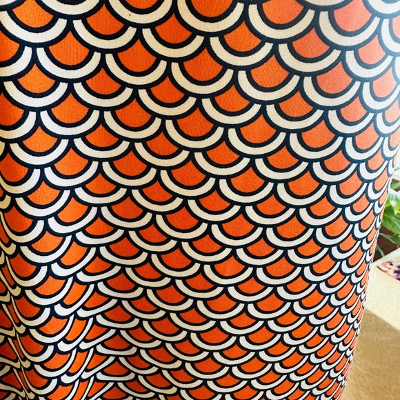 MudPie Womens Dress Natalie Bow Shift Halter Orange Blue Summer Size Medium 8-10 - Picture 3 of 4